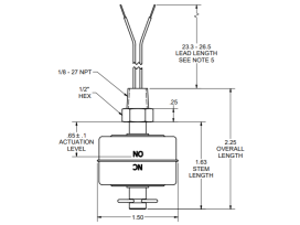 M5050-NO Single Point Level Switch (Normally Open)